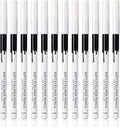 12-piece white and black waterproof eyeliner pencil set for eyebrows, eyeshadow and lips with sharpener