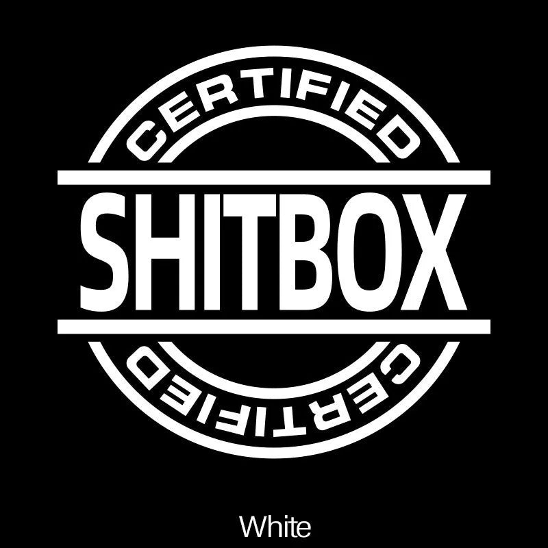 13x12cm vinyl car body sticker shown in selected colour on a vehicle panel.