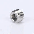 Stainless steel hexagon head bulkhead pipe plug for 3/8 inch series.