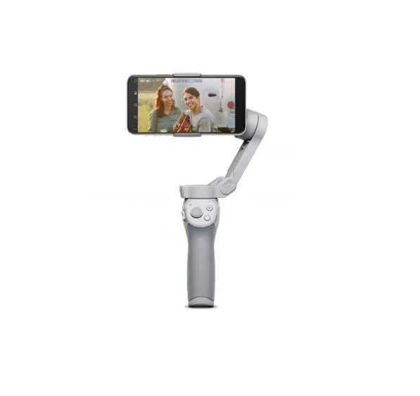 Magnetic phone PTZ gimbal with integrated 2450 mAh power bank for vlogging and handheld video.