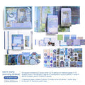 Creative journal gift box with A6 grid notebook, paper accessories and retro plaid artistic design