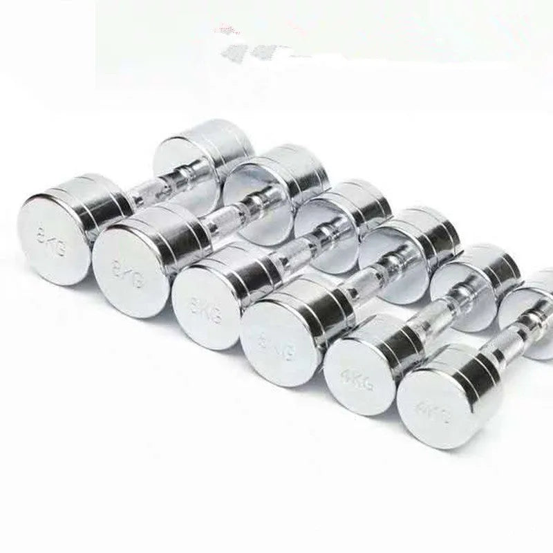 Pure steel electroplated dumbbell with ergonomic handle, 1kg weight for strength training