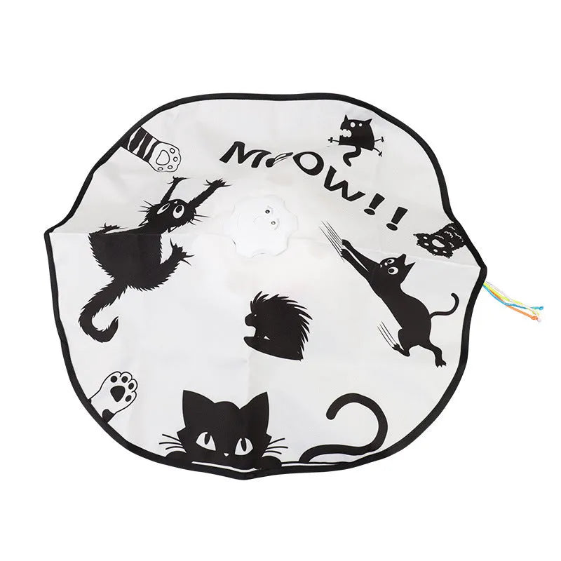 Self-hi relief interactive cat teaser toy with feather wobbler in picture colour.