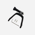 FPV drone panoramic camera expansion bracket with 3D printed hard plastic construction and soft sponge contact
