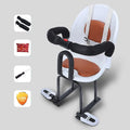 Front baby scooter safety seat in black high carbon steel construction