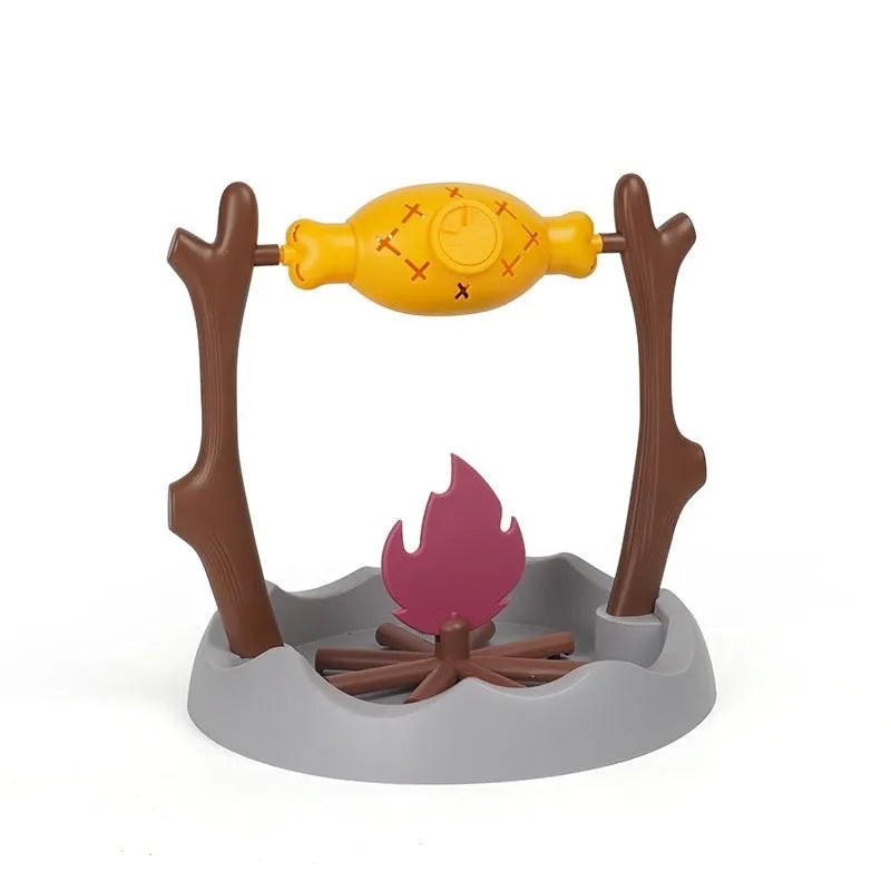 Barbecue-shaped plastic cat feeder toy measuring 30x30x29cm for dispensing freeze-dried treats