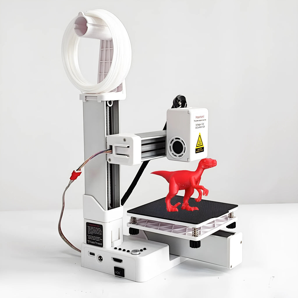 White EasyThreed K10 3D printer with 175mm print volume for TPU and PLA filaments