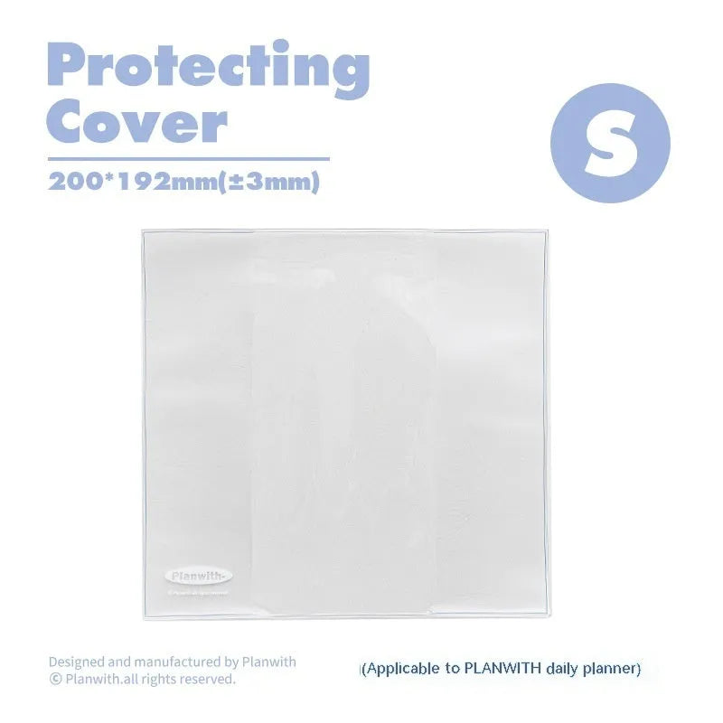 Embossed simple visual daily meter book notebook with choice of blue, grey, purple, white, or protective cover.