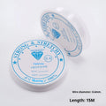 Spool of transparent white elastic fishing line for DIY jewellery and craft projects