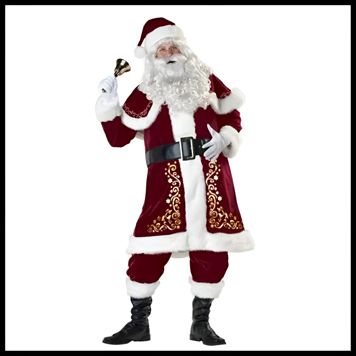 Adult red Christmas bar costume for men and women, Santa style, sizes L to XXXL