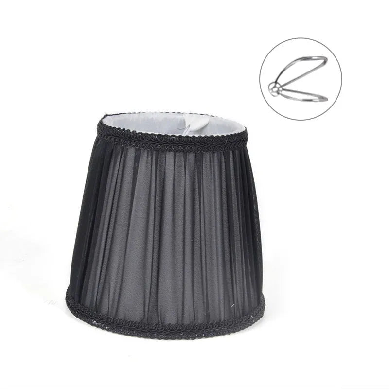 Fabric crystal wall lamp lampshade in six colour options measuring 80x130x120mm