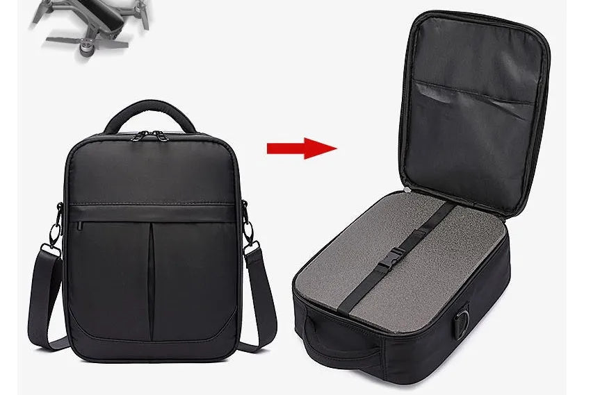 Black Oxford fabric men's messenger bag with adjustable shoulder strap and multiple compartments