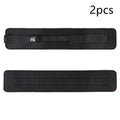Black or pink fitness auxiliary strap for lumbar support during dumbbell barbell hip bridge exercises.