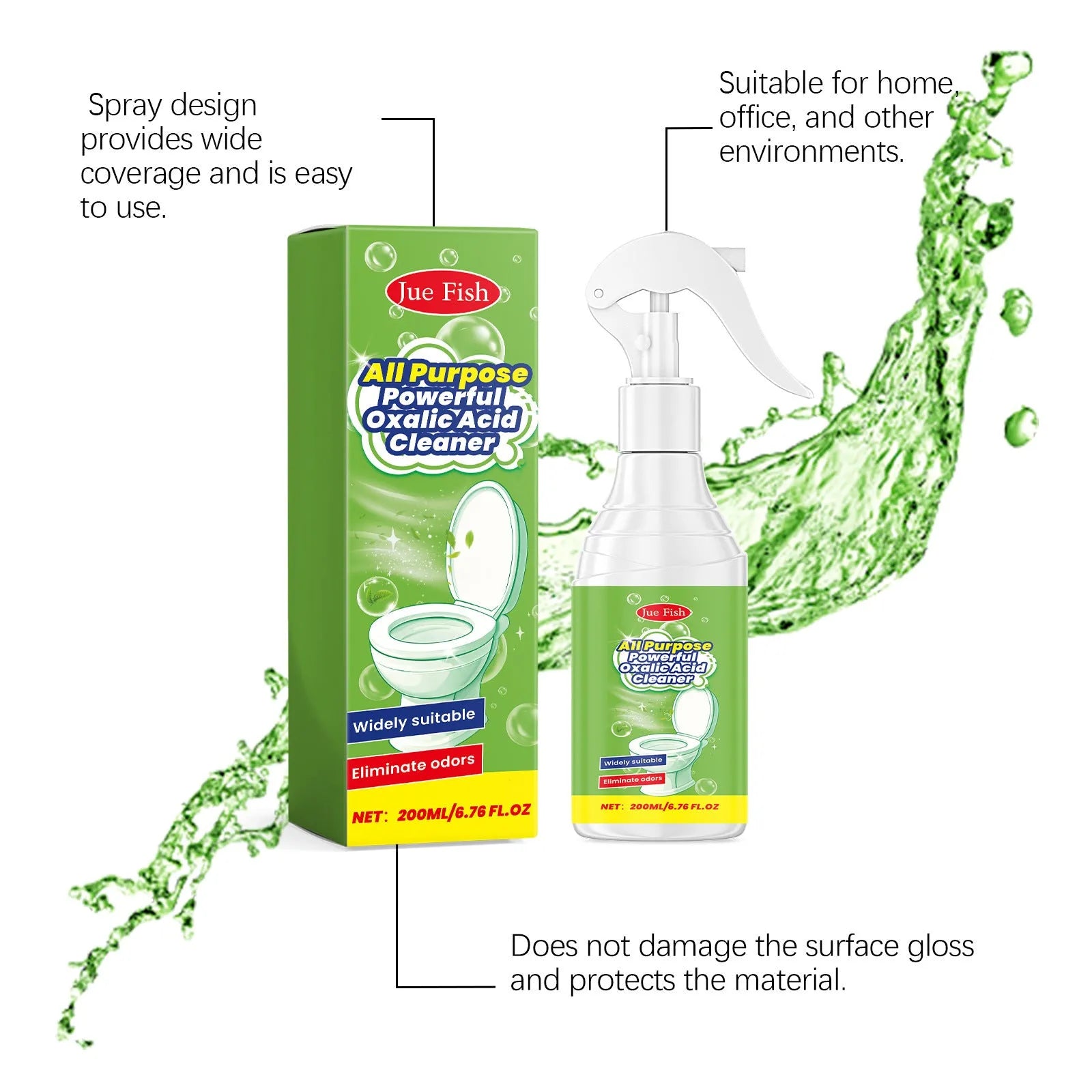 200ml multi-function household grease cleaning spray bottle for kitchen surfaces