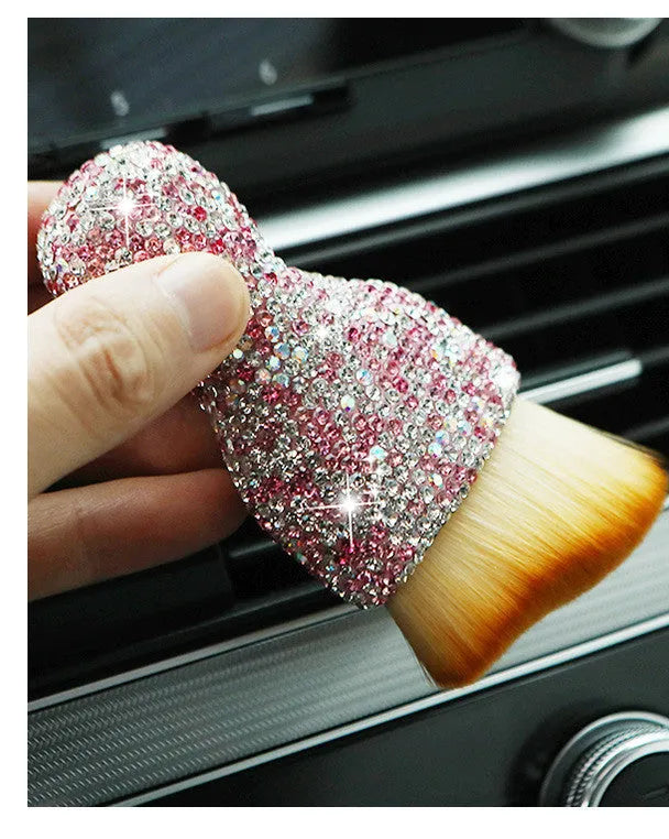 10cm car interior cleaning brush with PVC bristles for dust removal