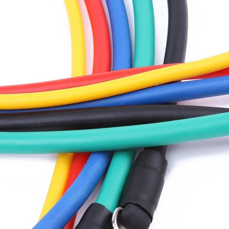 11-piece door sports pulling rope set with ABS construction shown with big hook and small hook variants