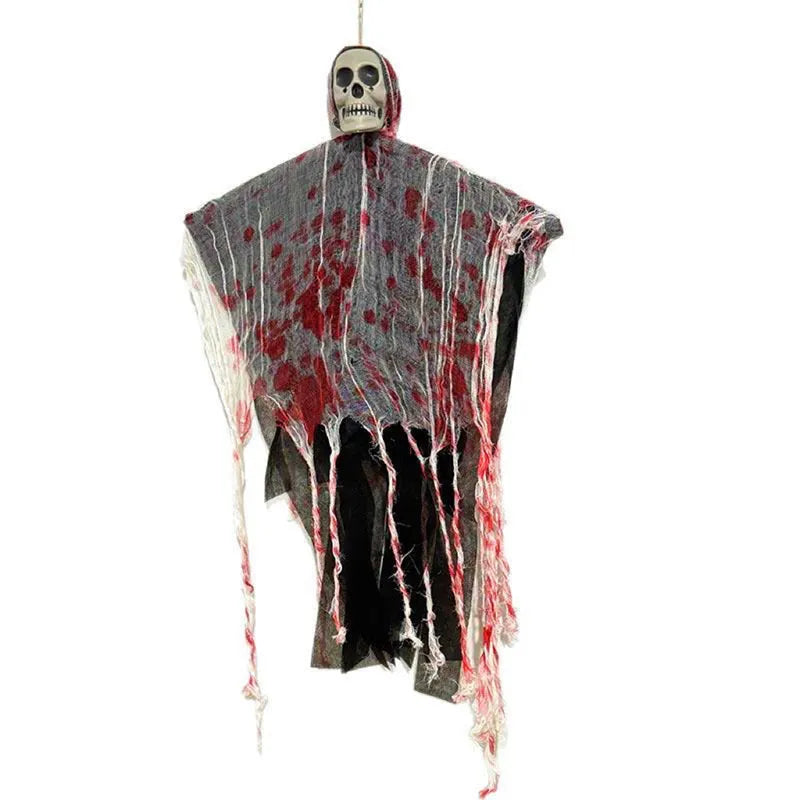 Plastic blood-dyed luminous skull hanging ghost Halloween decoration ornament