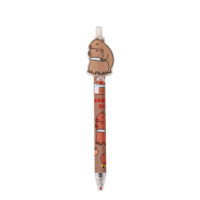 Box of 48 Cartoon Bear acrylic paster pressing gel pens with plastic shells and black ink