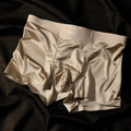 Men's colourblock ice silk underwear with seamless design in nylon fabric