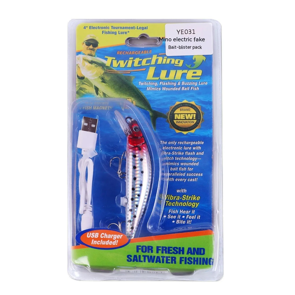 Floating Mino Electric USB Bait Lamp colourful fishing lure with USB charger