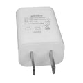 White USB wall charger adapter with 5V 1A output and CE FCC certification labels
