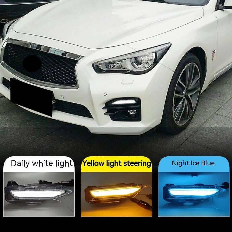 Infiniti Q50 Q70 front bumper LED turn signal and daytime running lamp replacement unit