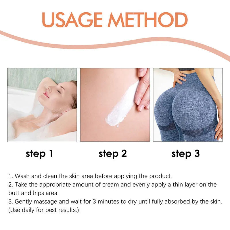 100g tub of hip lifting cream for at-home body contouring and glute firming