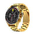 Smart watch with TFT touch screen showing health metrics display in black silver or gold colour