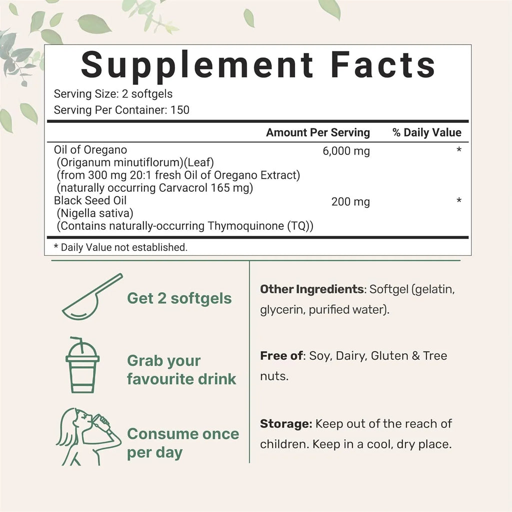 Bottle of black seed oil soft capsules dietary supplement for adults