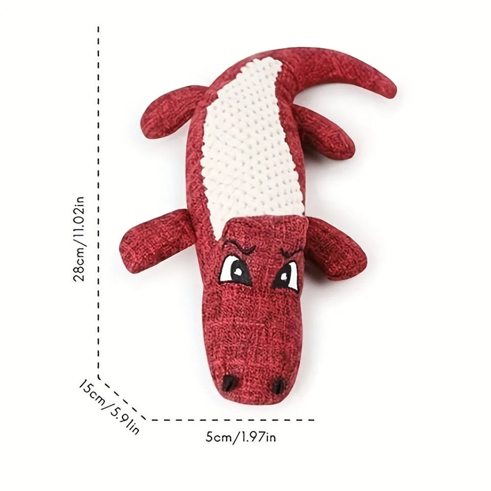 Blue, green, and red corn grid texture pet plush toy for cats and dogs with biting sound.