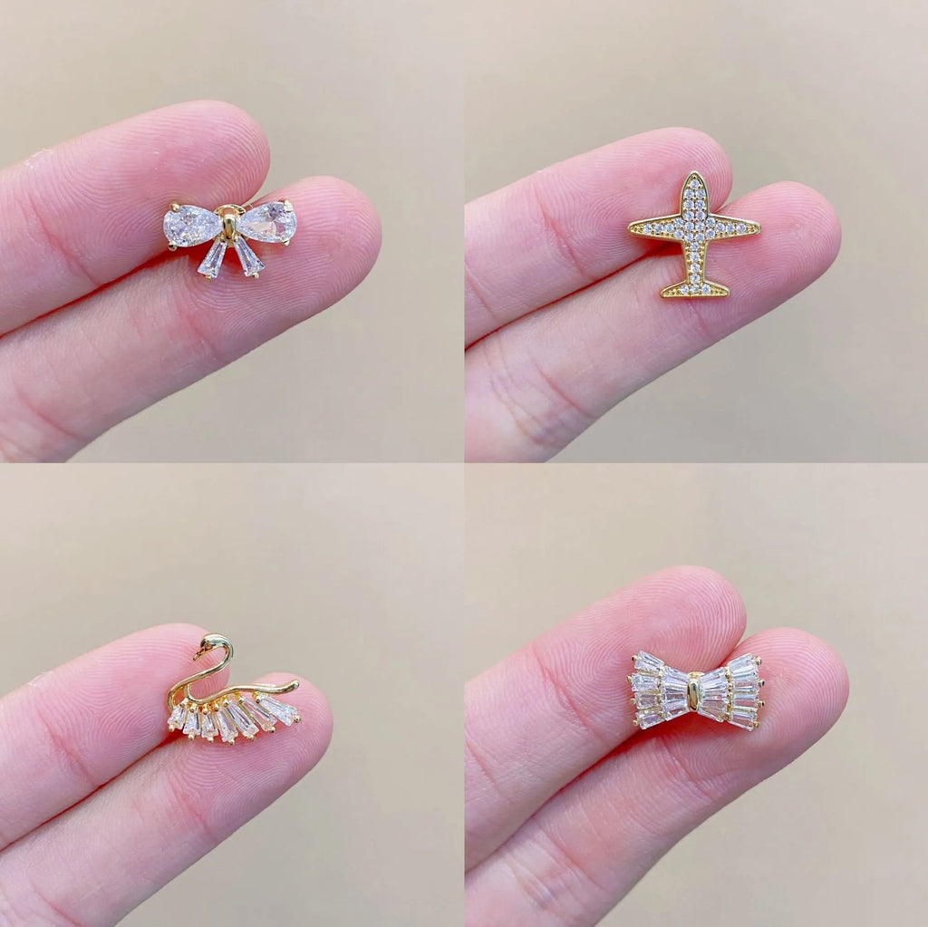 Japanese geometry-shaped copper brooch with electroplated finish for women's decorative clothing accessory