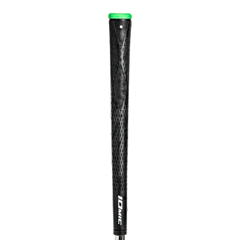 TPE material golf club replacement grip shown in multiple colour options including pink, red, blue, and two-tone designs.