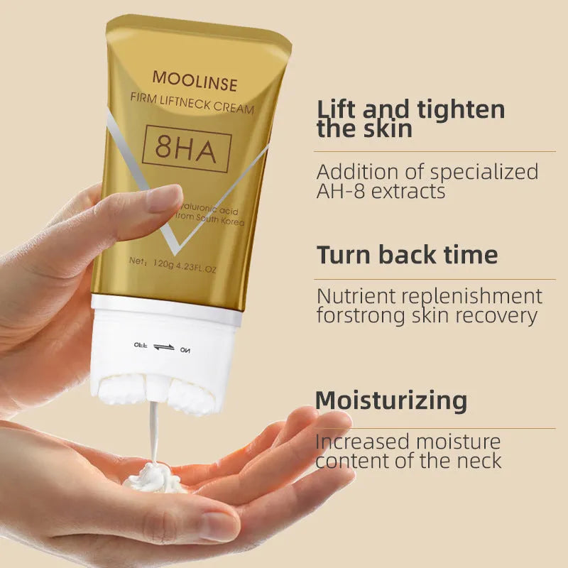 120ml neck firming cream with roll-on applicator for massage application