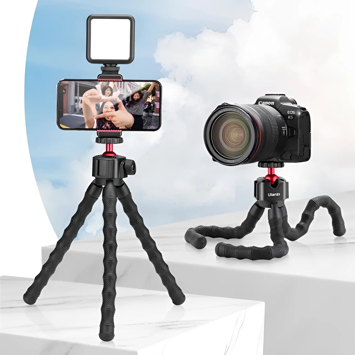 2985 set photography video live vlog suite with a portable tripod for phones and cameras