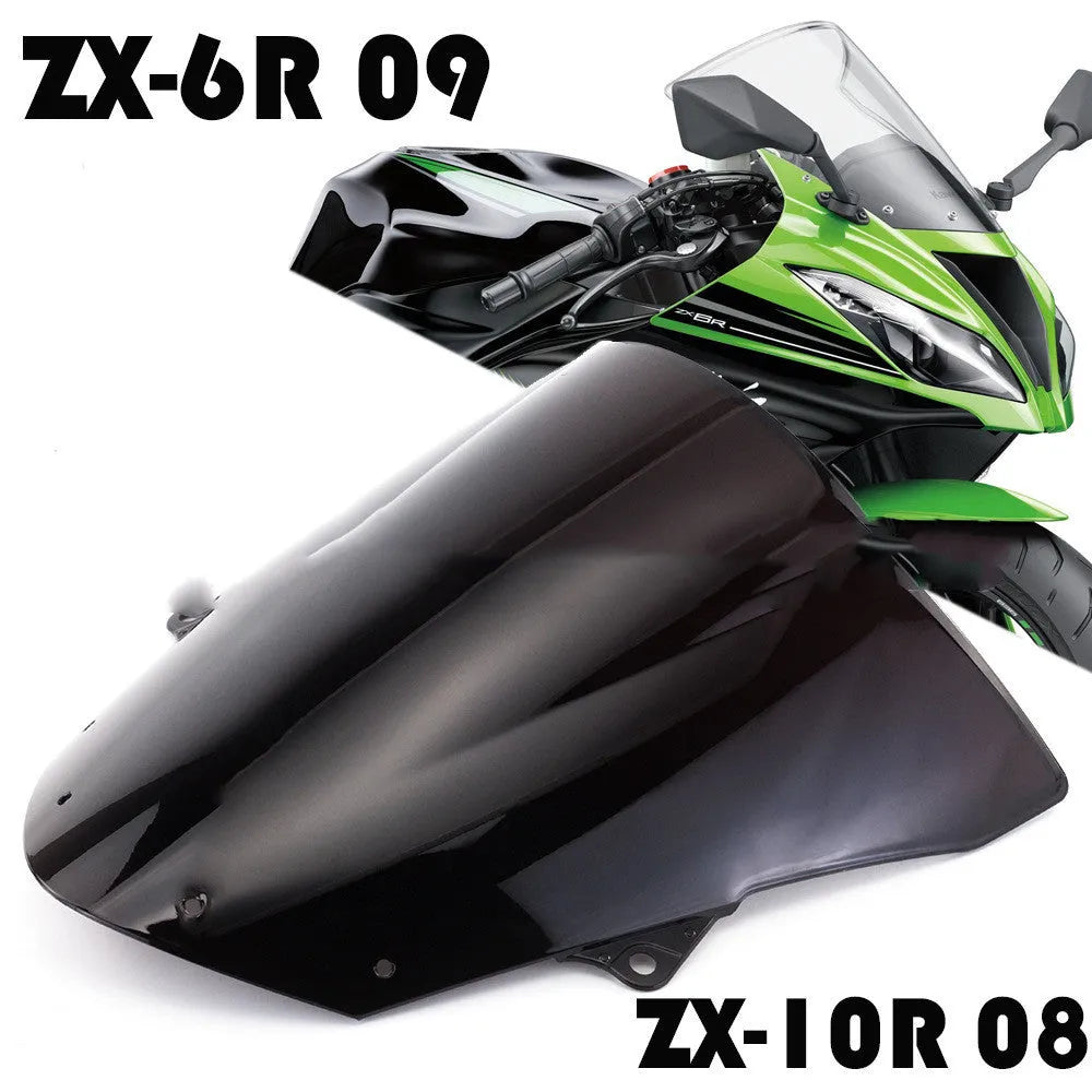 Kawasaki motorcycle replacement windscreen in blue or brown tint for ZX-6R 636 and ZX-10R models