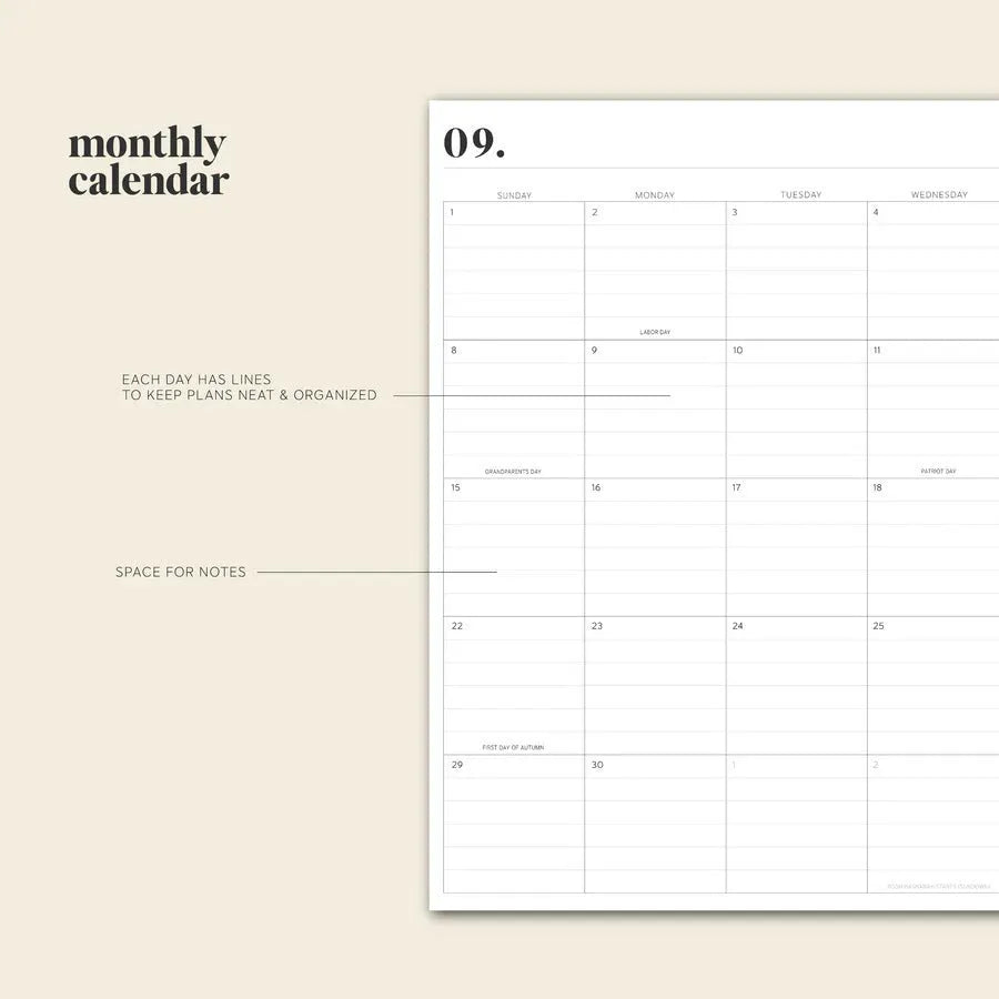 Cherry red daily schedule spiral notebook with coil binding and dated sections
