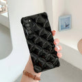 A solid colour silicone back cover case for a Huawei mobile phone, shown in black, green, pink, and white colour options.