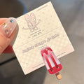 Cartoon ice cream resin hair clip barrette for women in sweet girl style