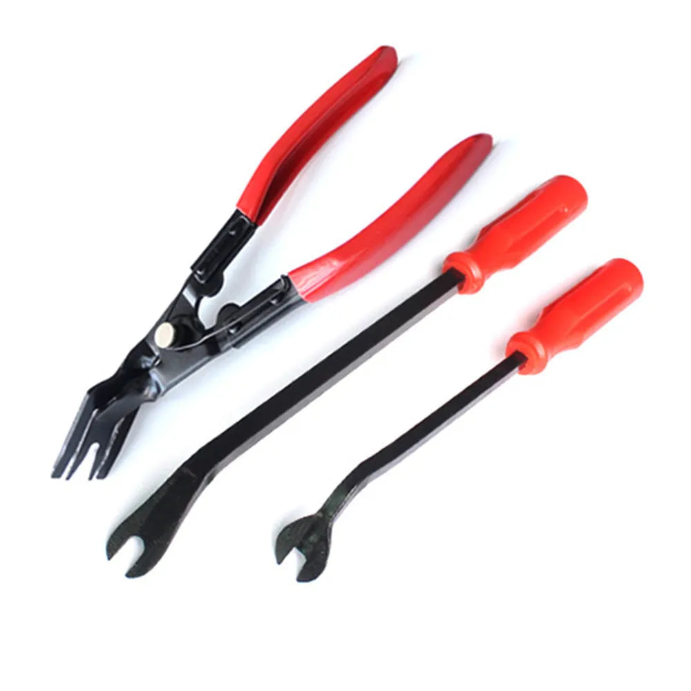 Red-handled steel clip driver for General Motors door panel nailing