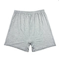 Men's solid colour high-waist boxers in modal fabric on size chart background
