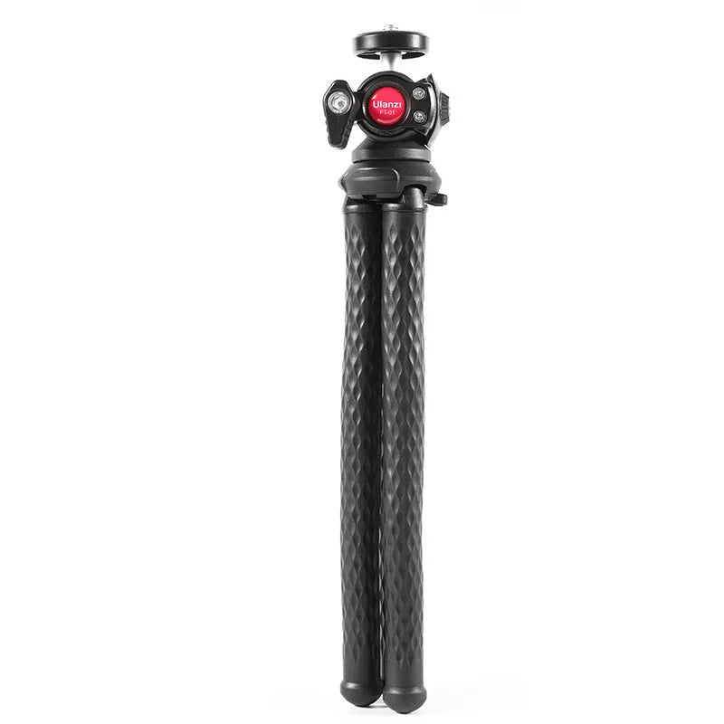 Black octopus leg mobile phone tripod set with phone clip, model FT-01, extended to 360mm