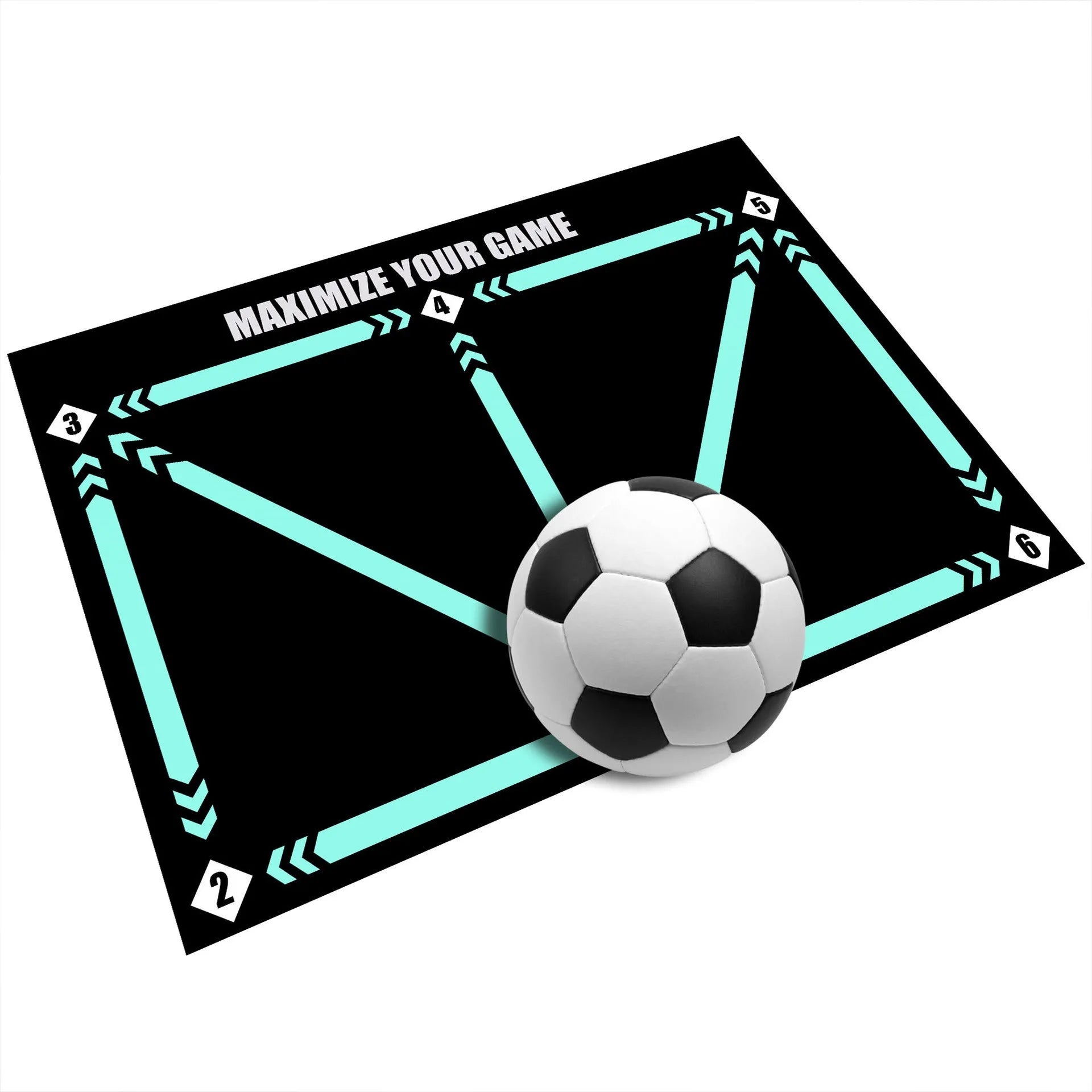 Rubber football training mat in cushion colour with training socks for skill practice