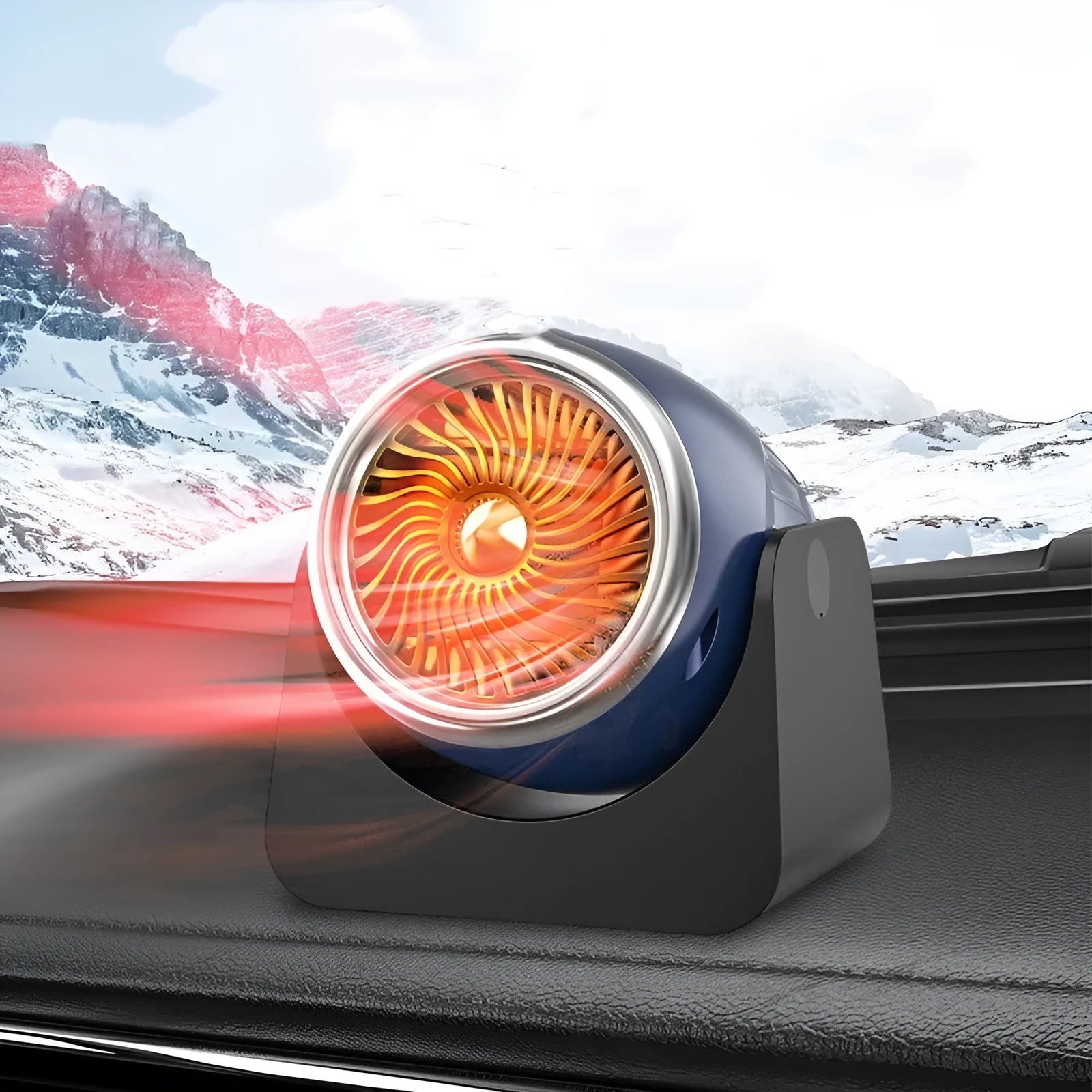 12v car heating fan with cigarette lighter plug for vehicle frost removal and interior warming