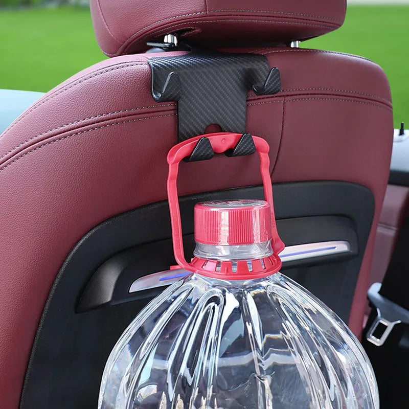 Energy Car black multifunction hook and mobile phone bracket for rear seat storage