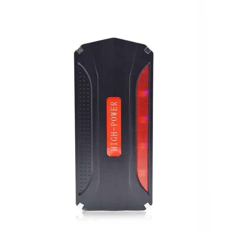 Black and red vehicle emergency starting power supply measuring 178mm with 7800mAh battery capacity