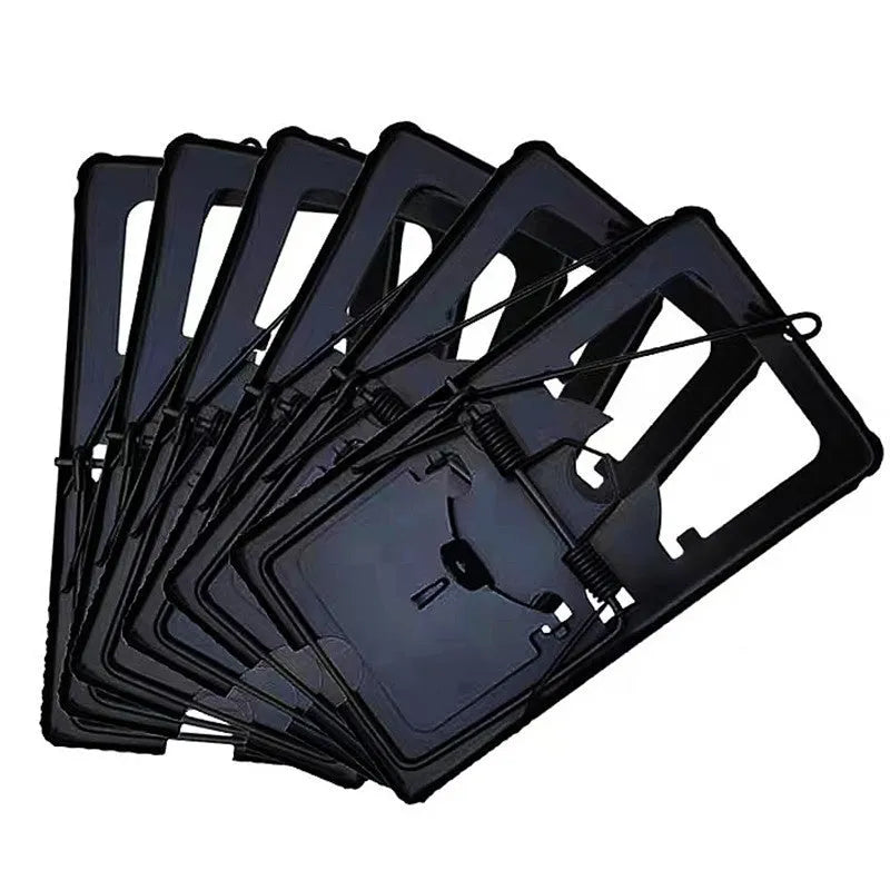 Automatic reusable mouse trap shown in small, medium, and large sizes with metal and plastic variants.