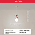 Nordic pendant light for bedside or dining room, chrome, red coffee or milk brown, 2 or 3 heads, 220V