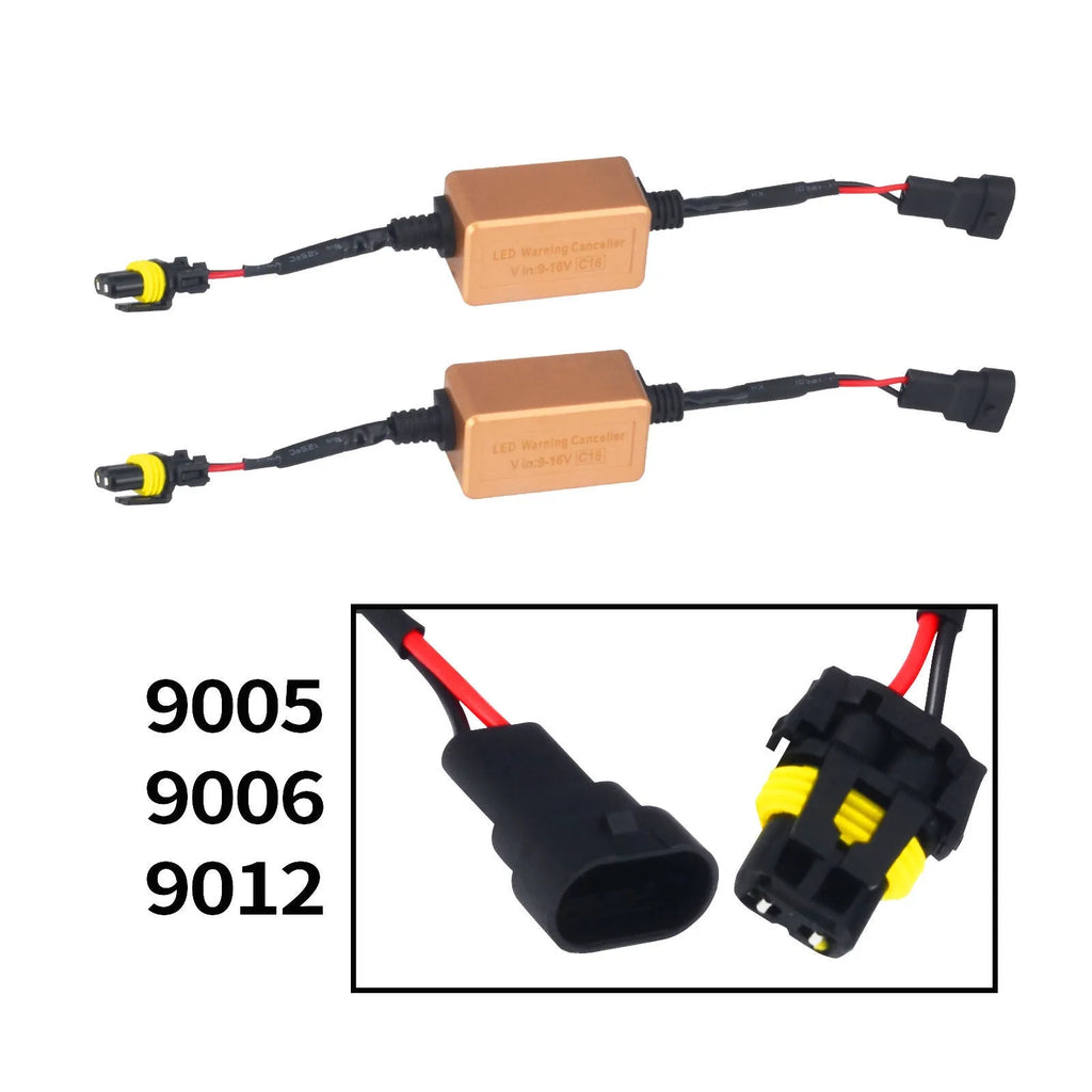 Black alloy Canbus decoder adapter for H1 H7 H11 H13 H4 LED car headlights.
