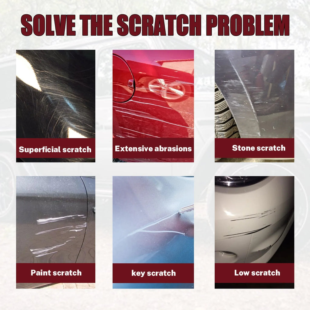 60ml black car scratch repair wax with applicator pad for paint maintenance