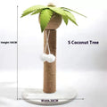 Cactus or coconut tree design cat scratching board climbing pole with cotton thread sisal rope surface